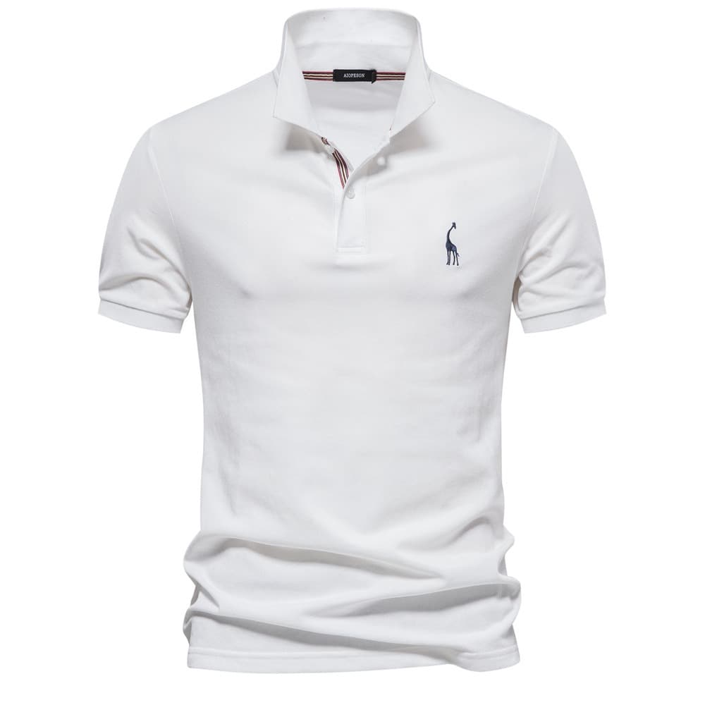 Men’s Cotton Blend Embroidered Polo Shirt