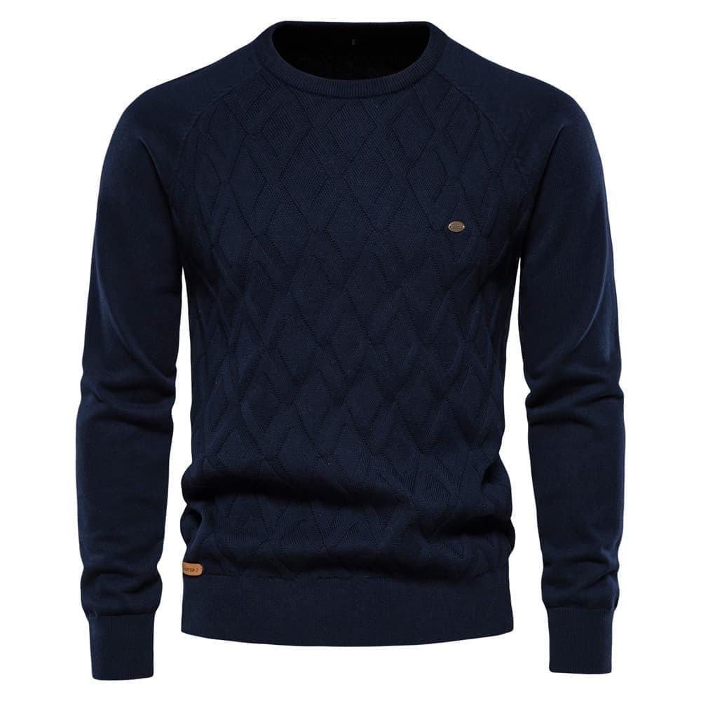 Diamond Knit Crew Sweater