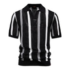Striped Resort Polo Knit Shirt