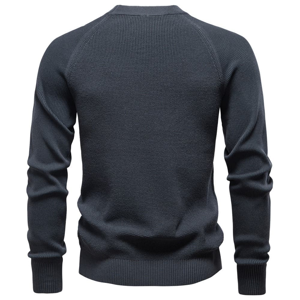 Men’s Waffle Knit Crewneck Sweater