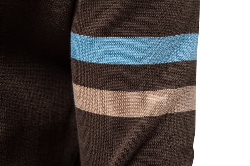 Classic Colorblock Zip-Up Knit Cardigan