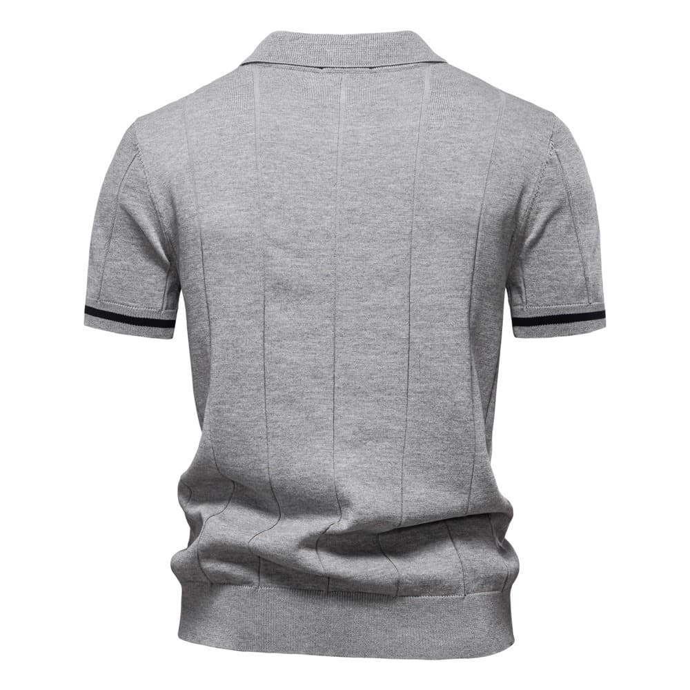 Striped Everyday Polo Knit Shirt