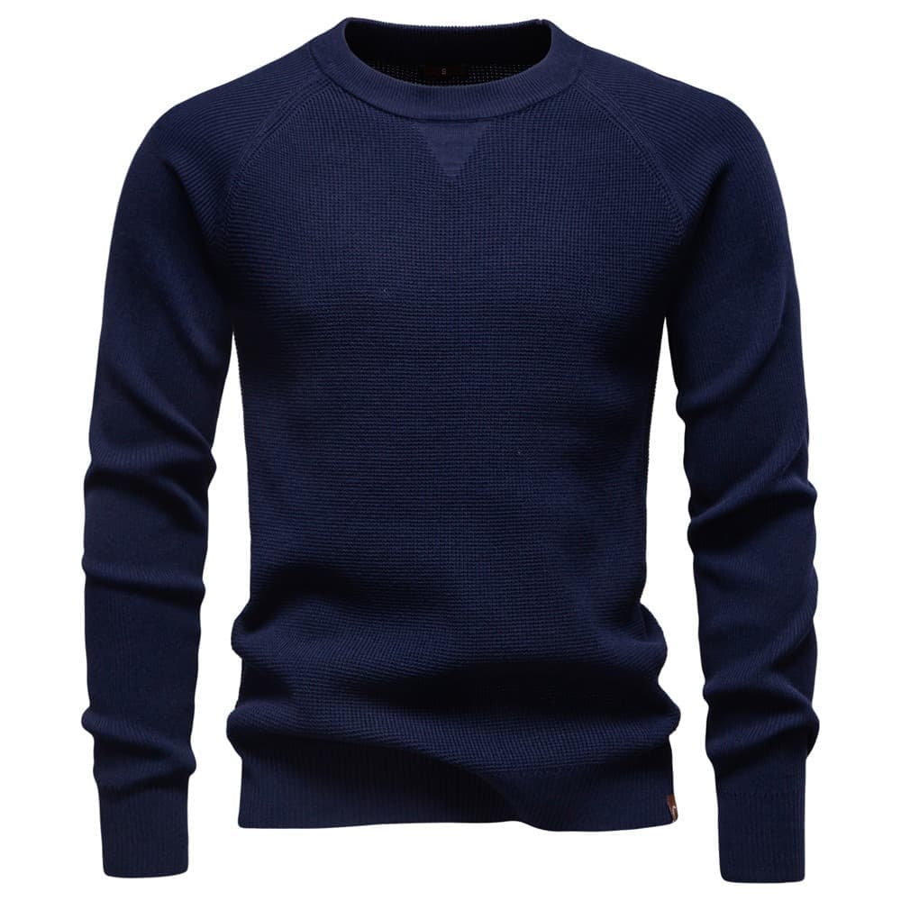 Men’s Waffle Knit Crewneck Sweater