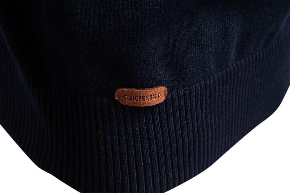 Men’s Half-Zip Striped Knit Sweater