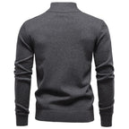 Men's Half-Zip Collar Cotton Sweater