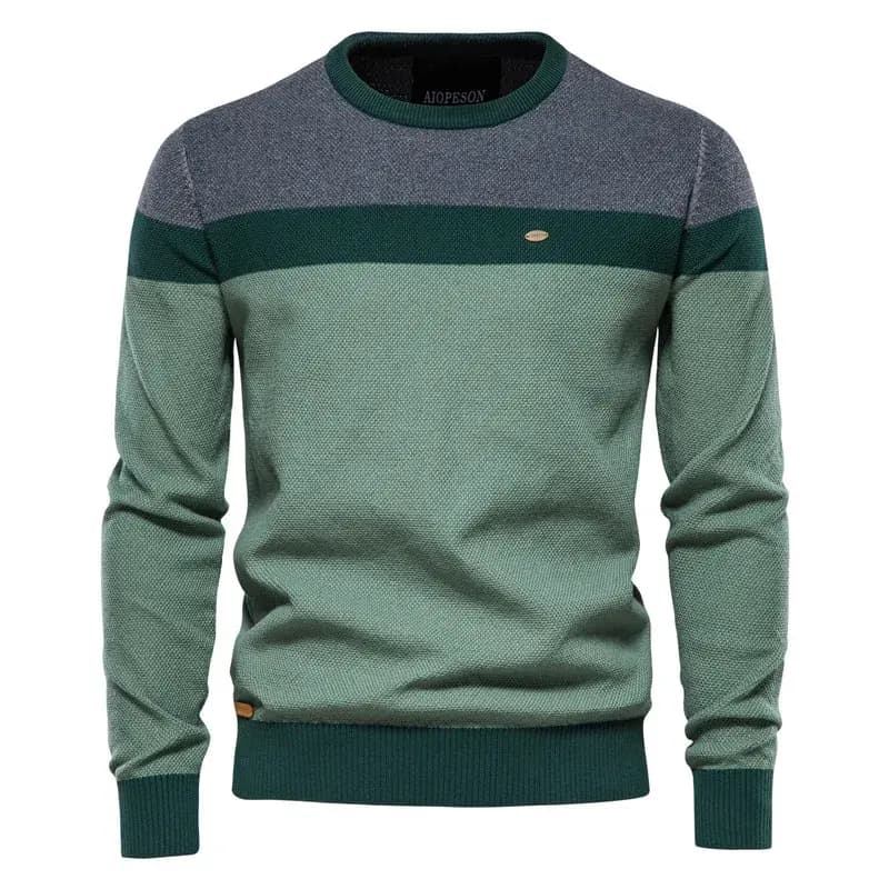 Colorblock Long Sleeve Pullover Sweater
