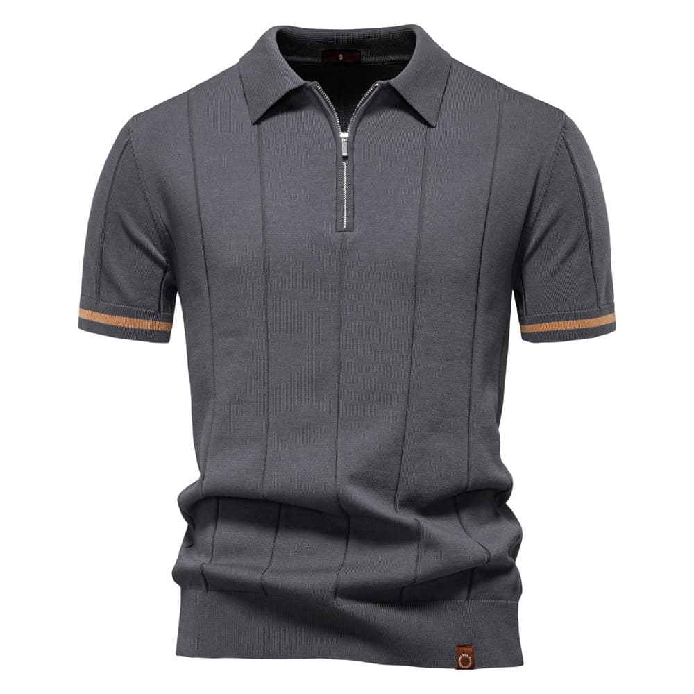Striped Everyday Polo Knit Shirt