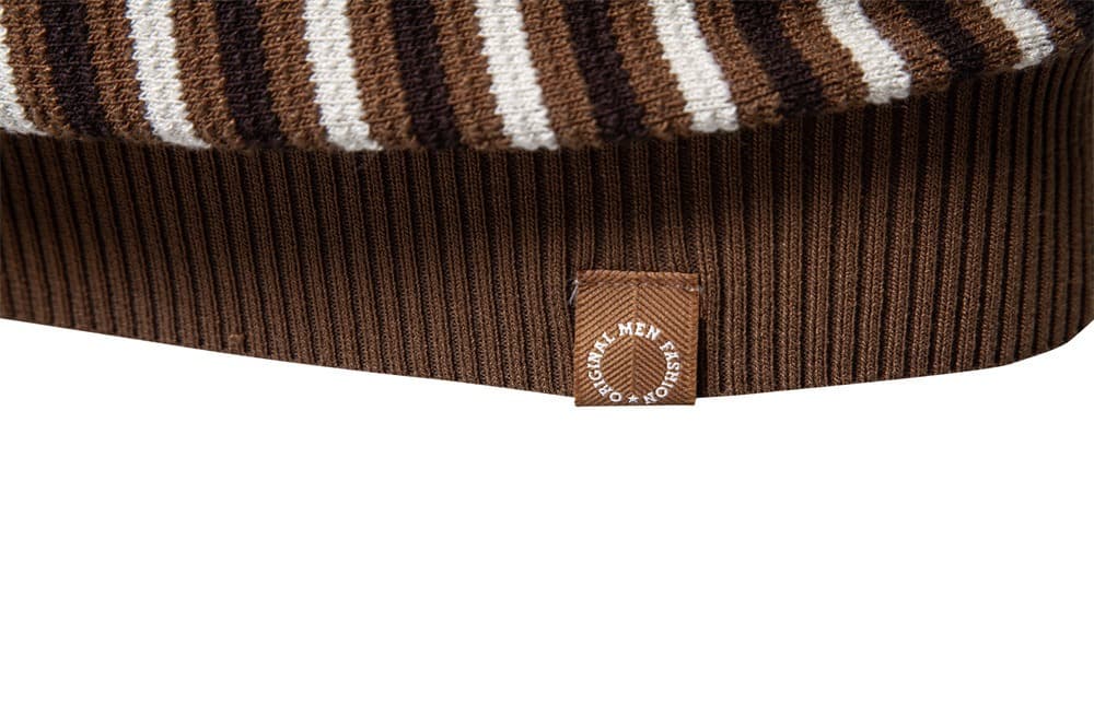 Men’s Vintage Stripe Knit Polo Shirt