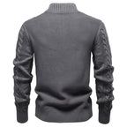 Men’s Classic Cable Knit Full-Zip Cardigan Sweater