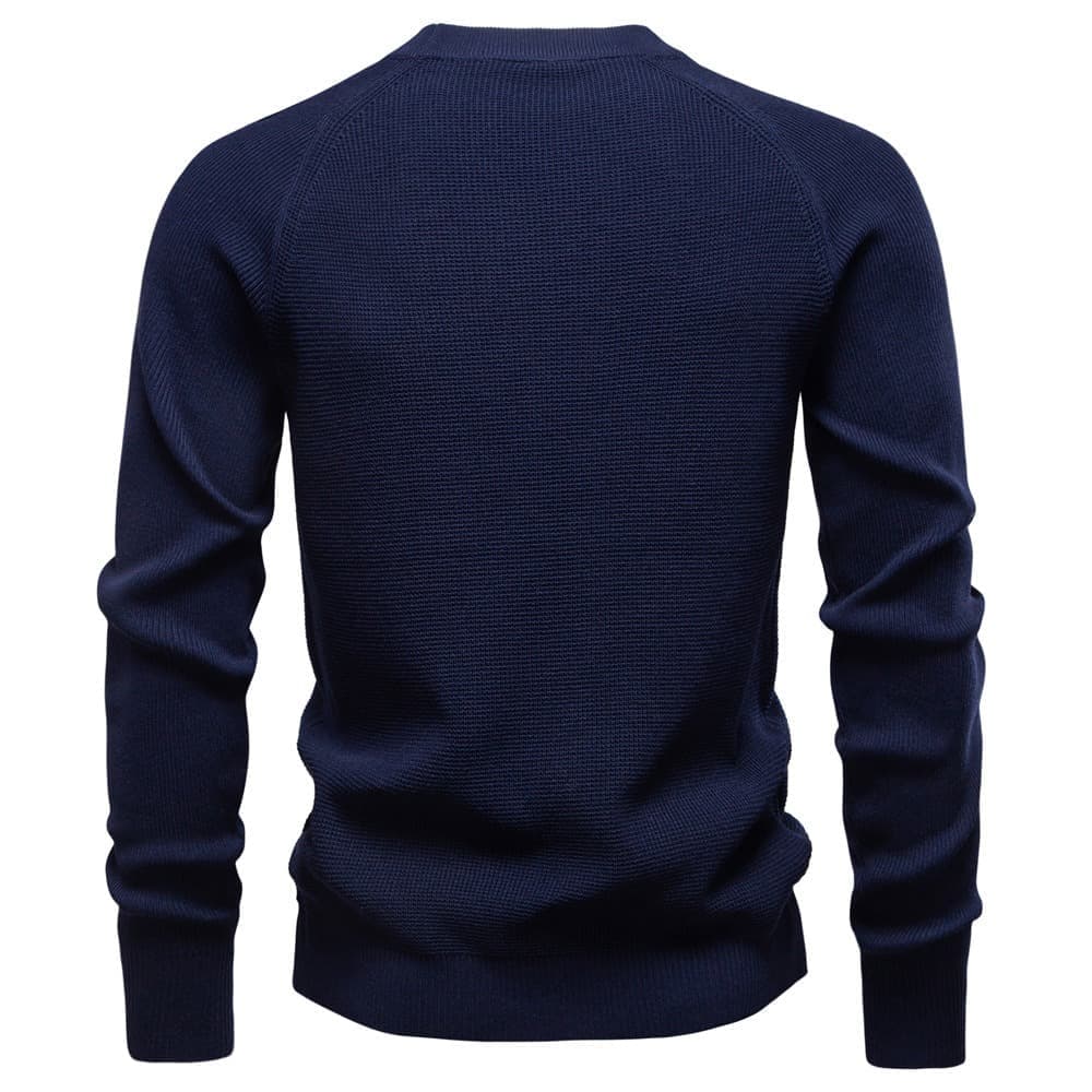 Men’s Waffle Knit Crewneck Sweater