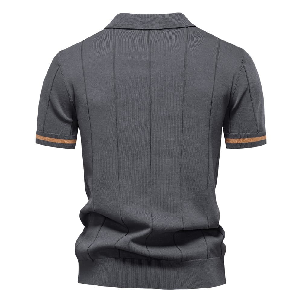 Striped Everyday Polo Knit Shirt
