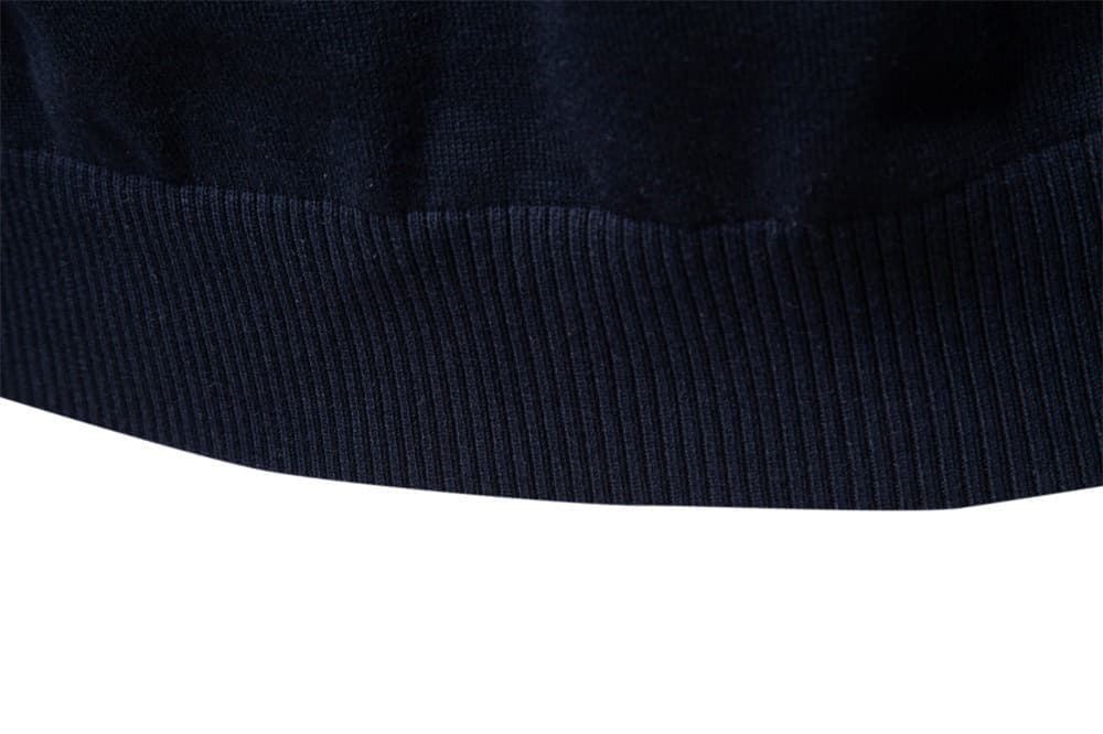 Men’s Half-Zip Striped Knit Sweater