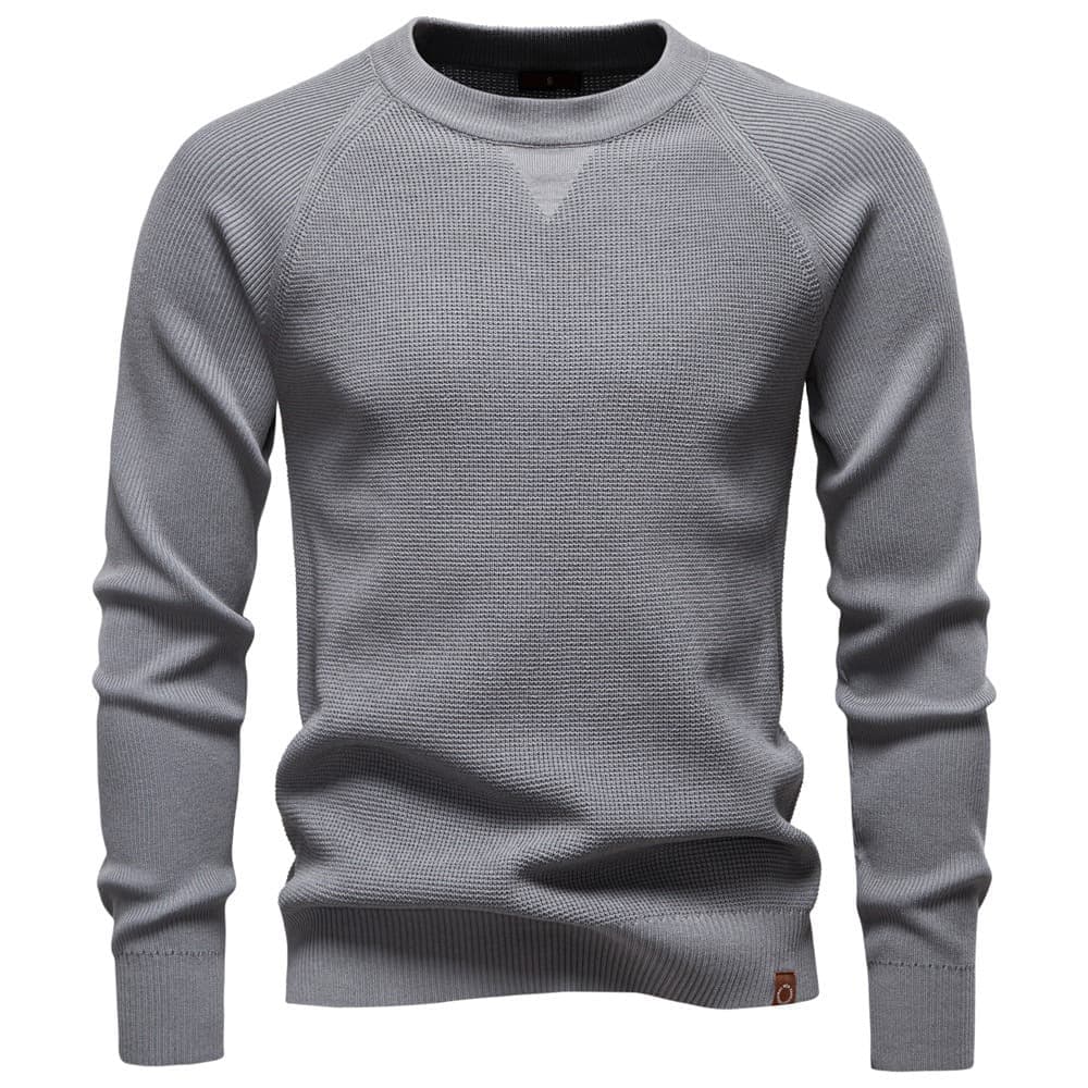 Men’s Waffle Knit Crewneck Sweater