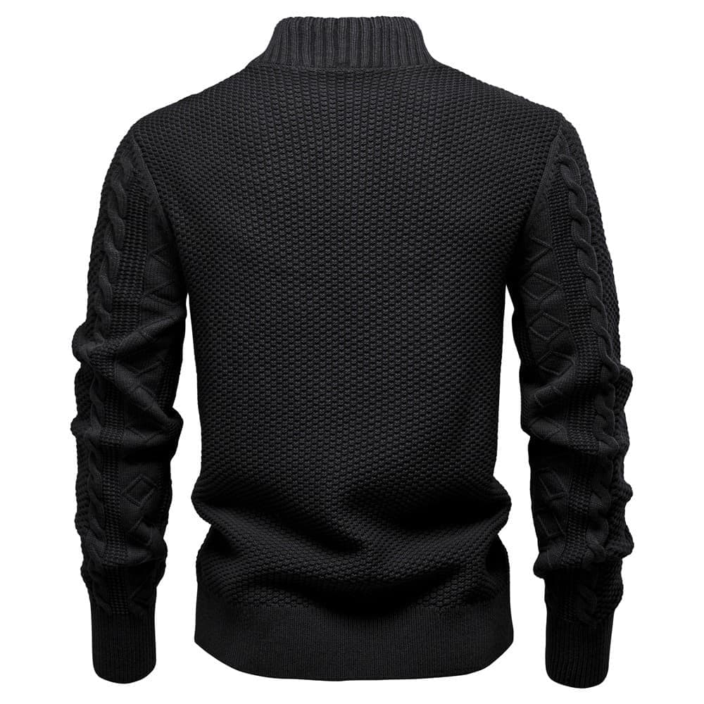 Men’s Classic Cable Knit Full-Zip Cardigan Sweater
