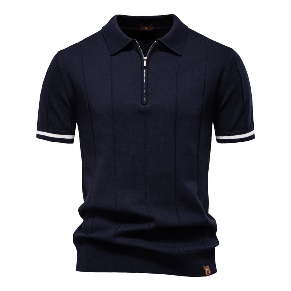 Striped Everyday Polo Knit Shirt
