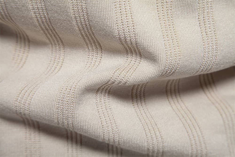 Men’s Striped Textured Knit Polo Shirt