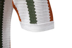 Striped Resort Polo Knit Shirt