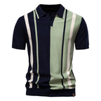Men’s Colorblock Striped Knit Polo