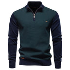 Men's Half-Zip Collar Cotton Sweater