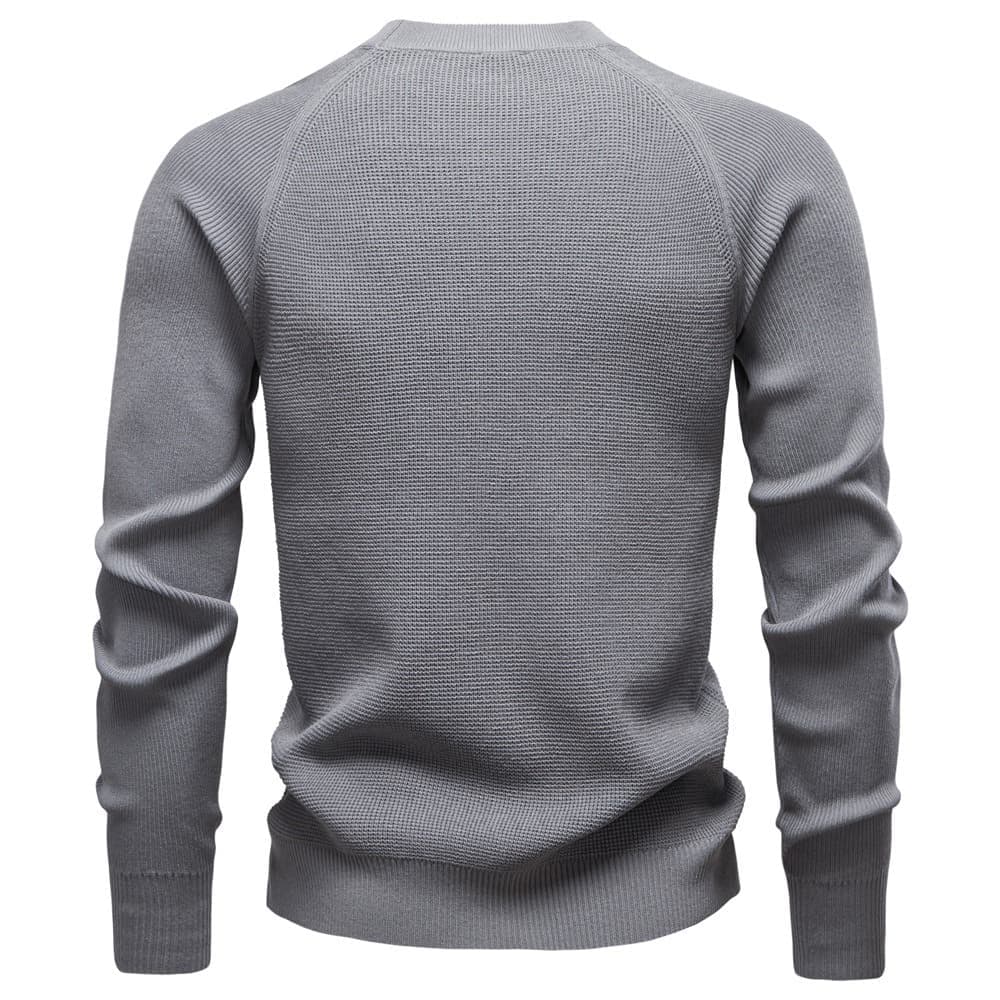 Men’s Waffle Knit Crewneck Sweater