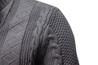 Men’s Classic Cable Knit Full-Zip Cardigan Sweater