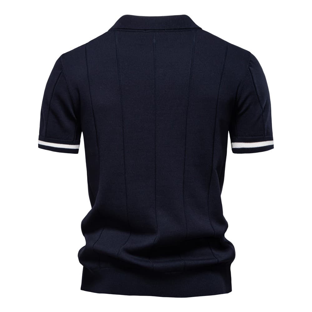 Striped Everyday Polo Knit Shirt