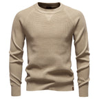 Men’s Waffle Knit Crewneck Sweater