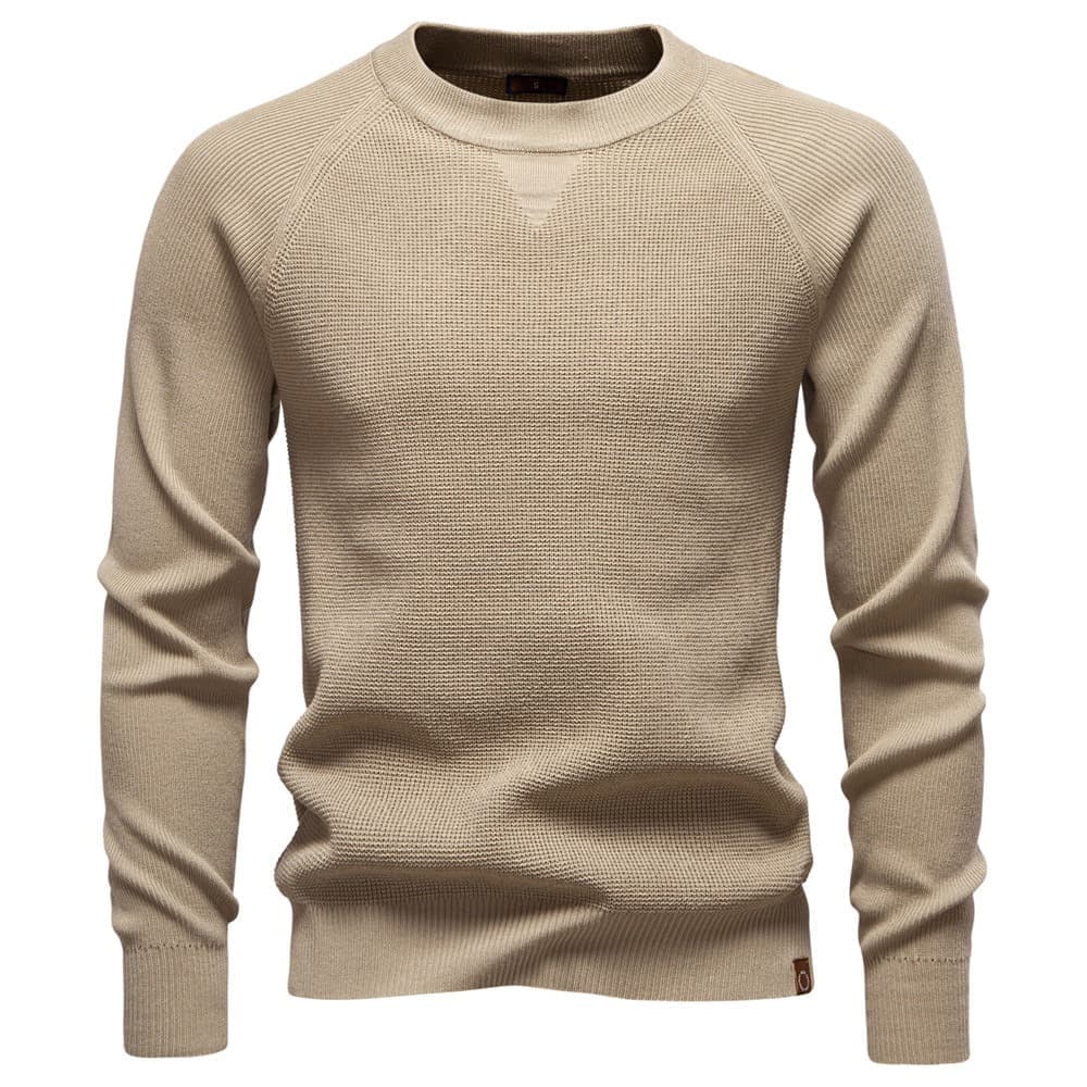 Men’s Waffle Knit Crewneck Sweater
