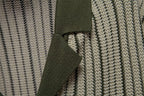 Men’s Striped Knit Button Polo Shirt