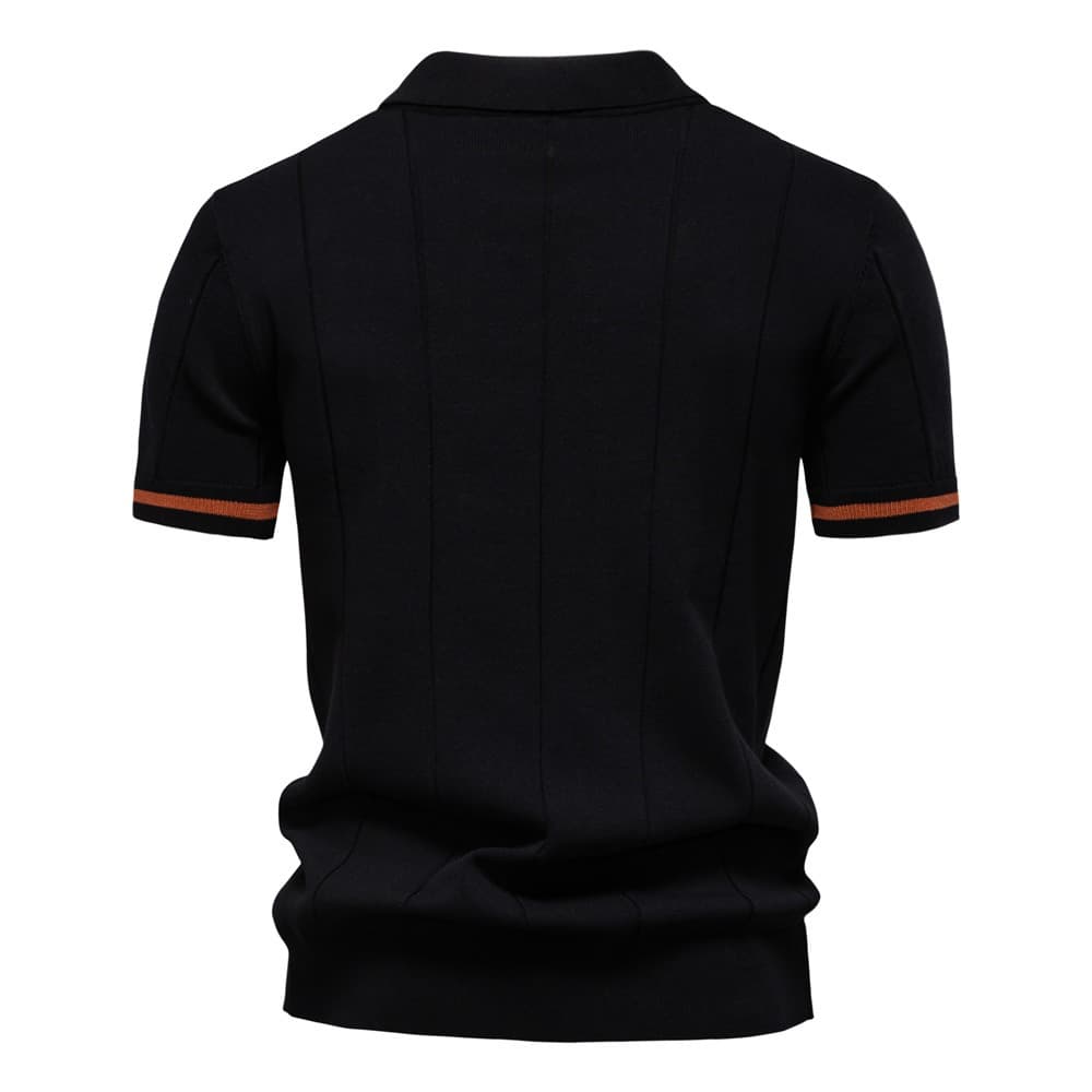 Striped Everyday Polo Knit Shirt