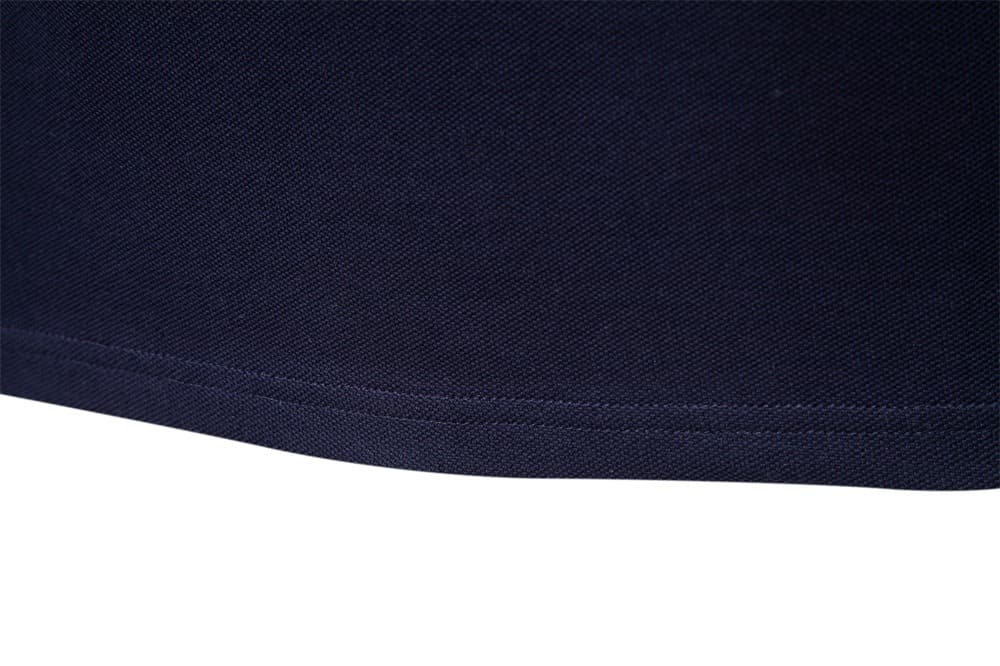 Long Sleeve Polo Shirt with Stripe Collar