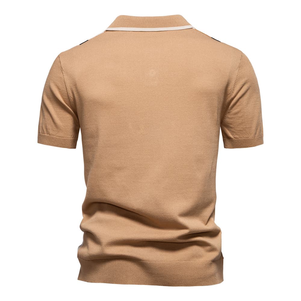 Men’s Colorblock Striped Knit Polo
