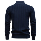 Men’s Textured Half-Zip Knit Sweater