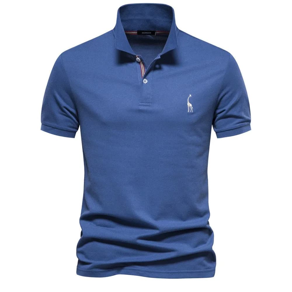 Men’s Cotton Blend Embroidered Polo Shirt