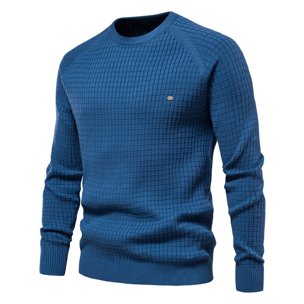 Classic Grid Crew Neck Sweater