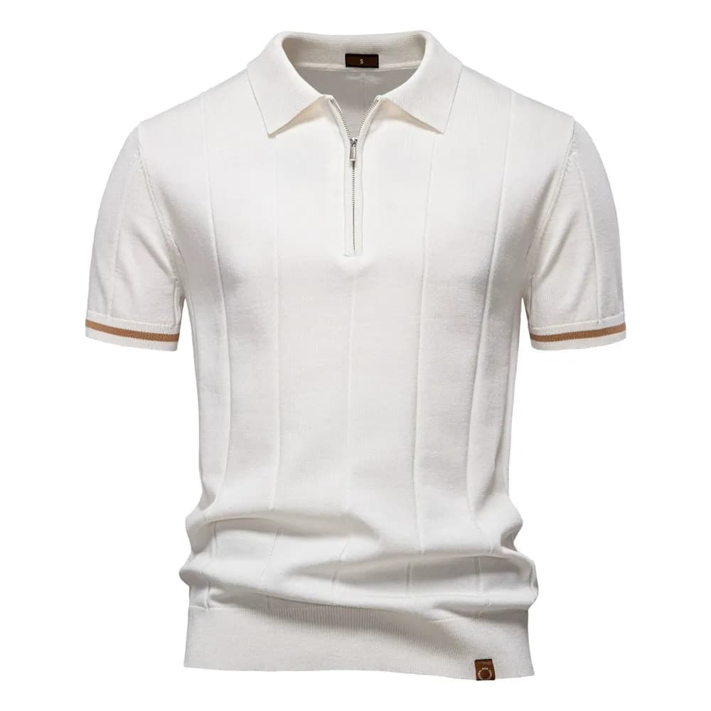 Striped Everyday Polo Knit Shirt