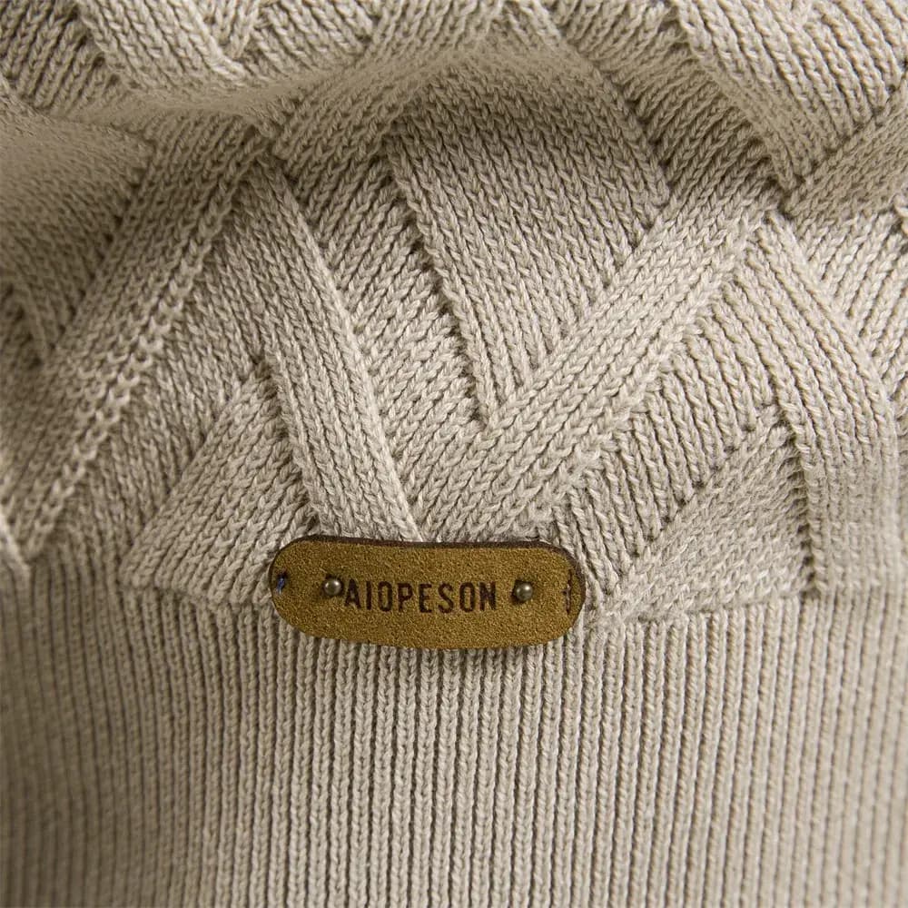 Diamond Knit Crew Sweater