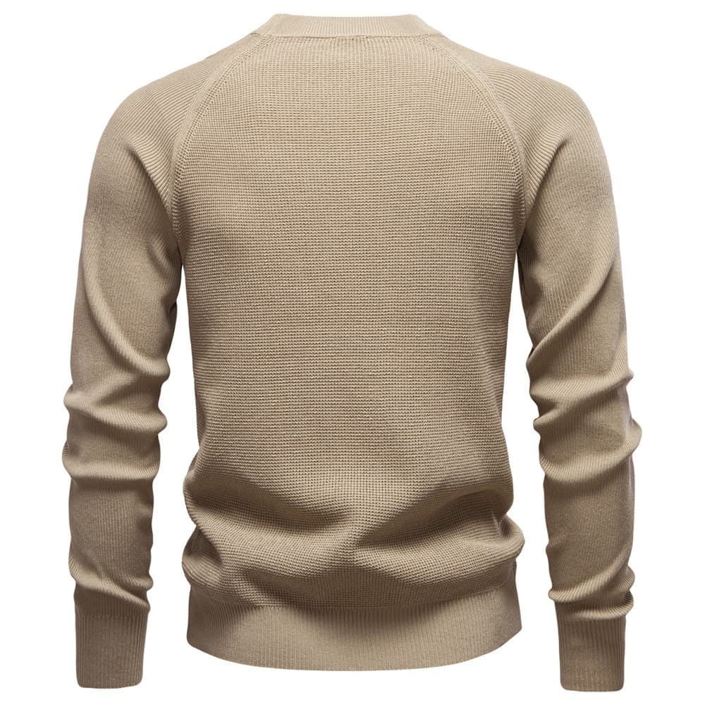Men’s Waffle Knit Crewneck Sweater