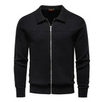 Men’s Full-Zip Collared Knit Cardigan
