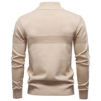 Men’s Half-Zip Striped Knit Sweater