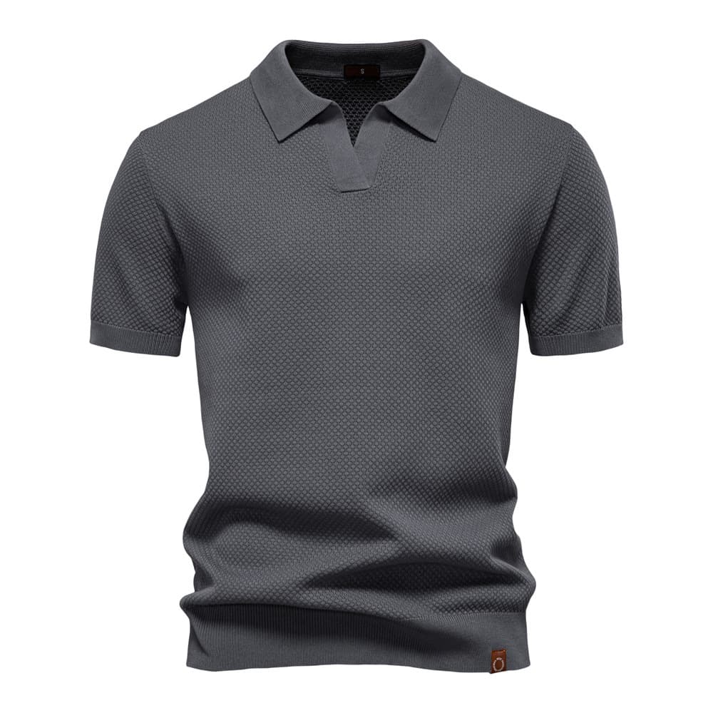 Men’s Minimalist Knit Polo Shirt