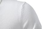 Men’s Classic Ribbed Knit Polo Shirt