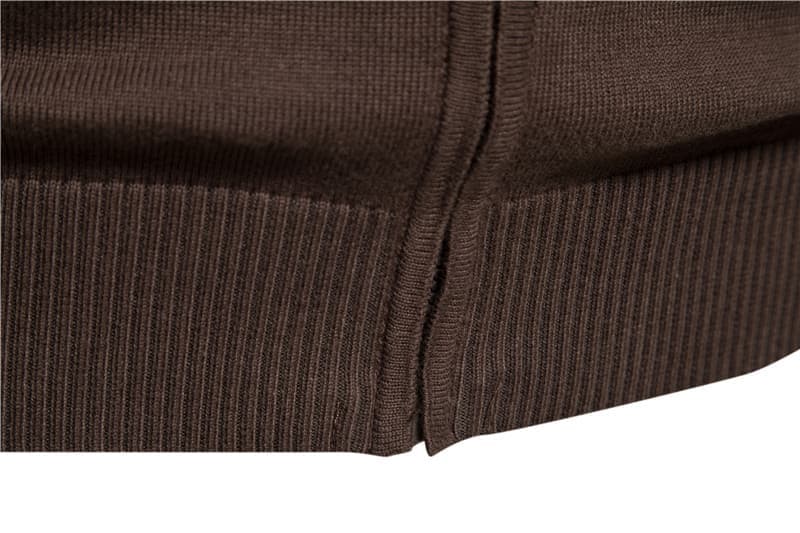 Classic Colorblock Zip-Up Knit Cardigan