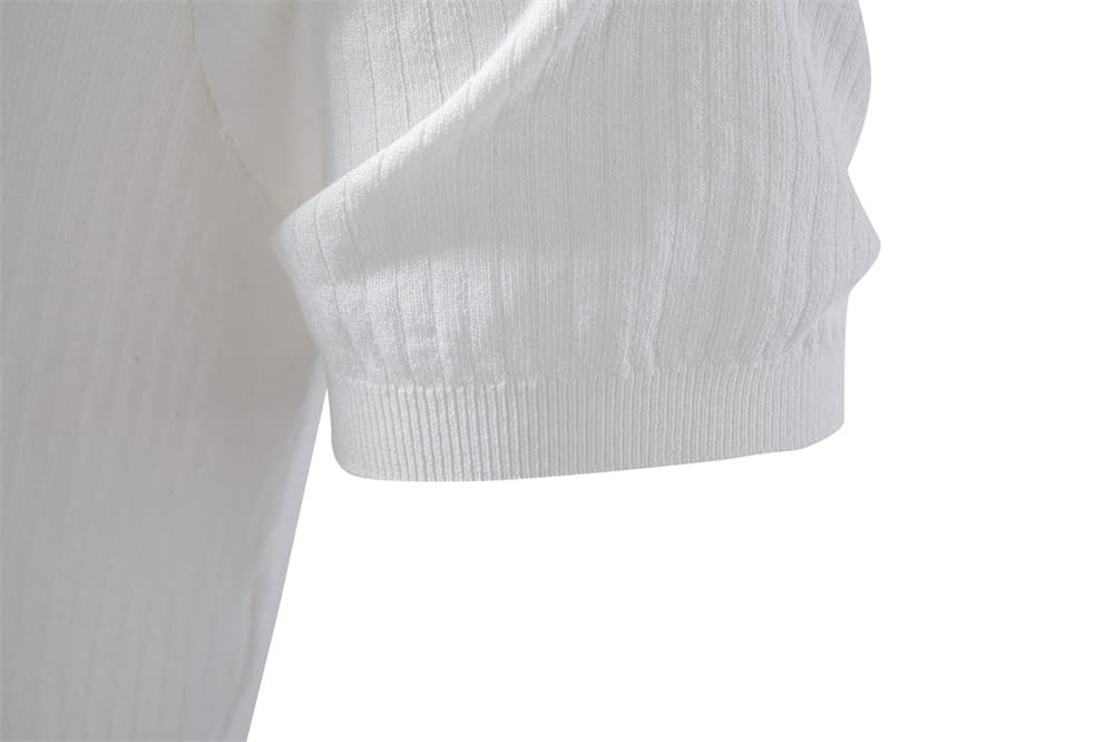Men’s Classic Ribbed Knit Polo Shirt
