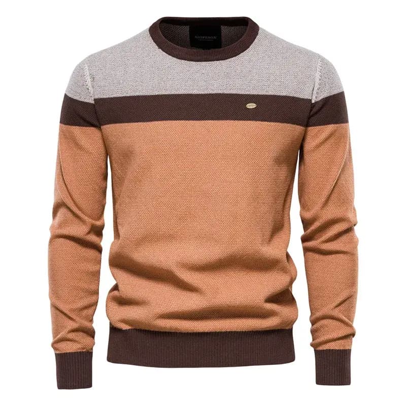 Colorblock Long Sleeve Pullover Sweater