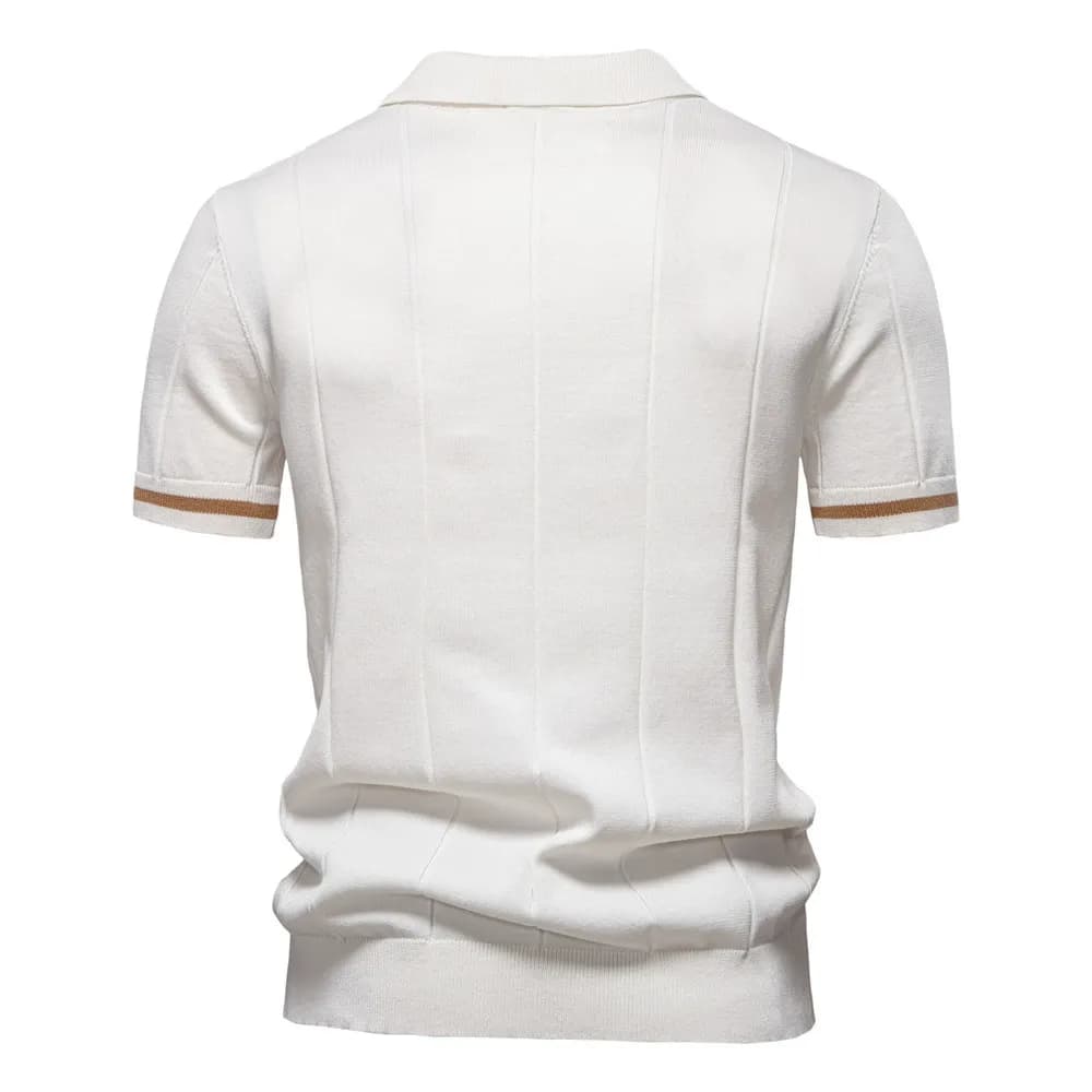 Striped Everyday Polo Knit Shirt