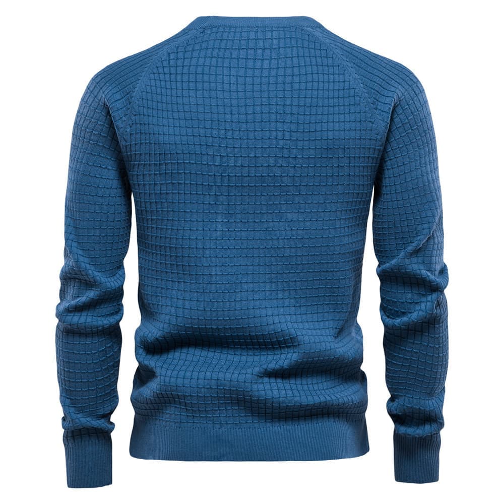 Classic Grid Crew Neck Sweater