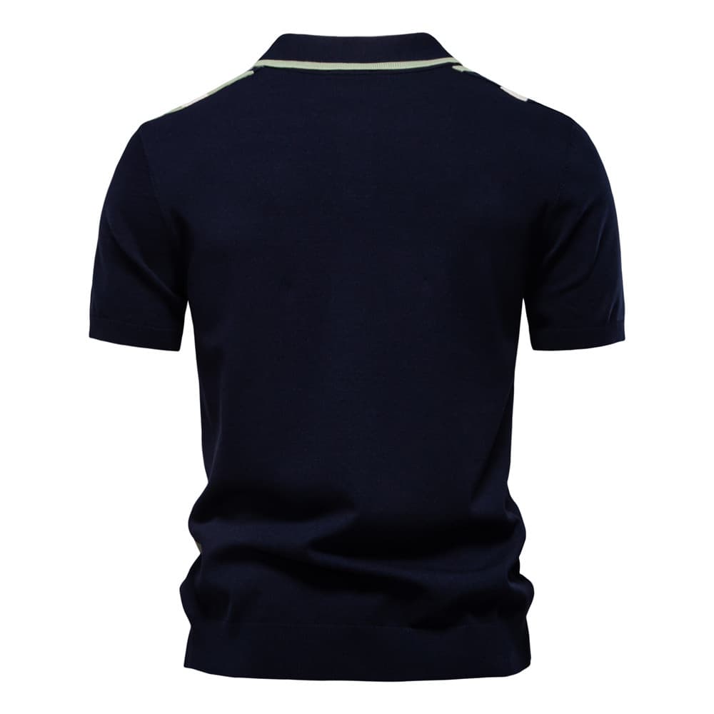 Men’s Colorblock Striped Knit Polo