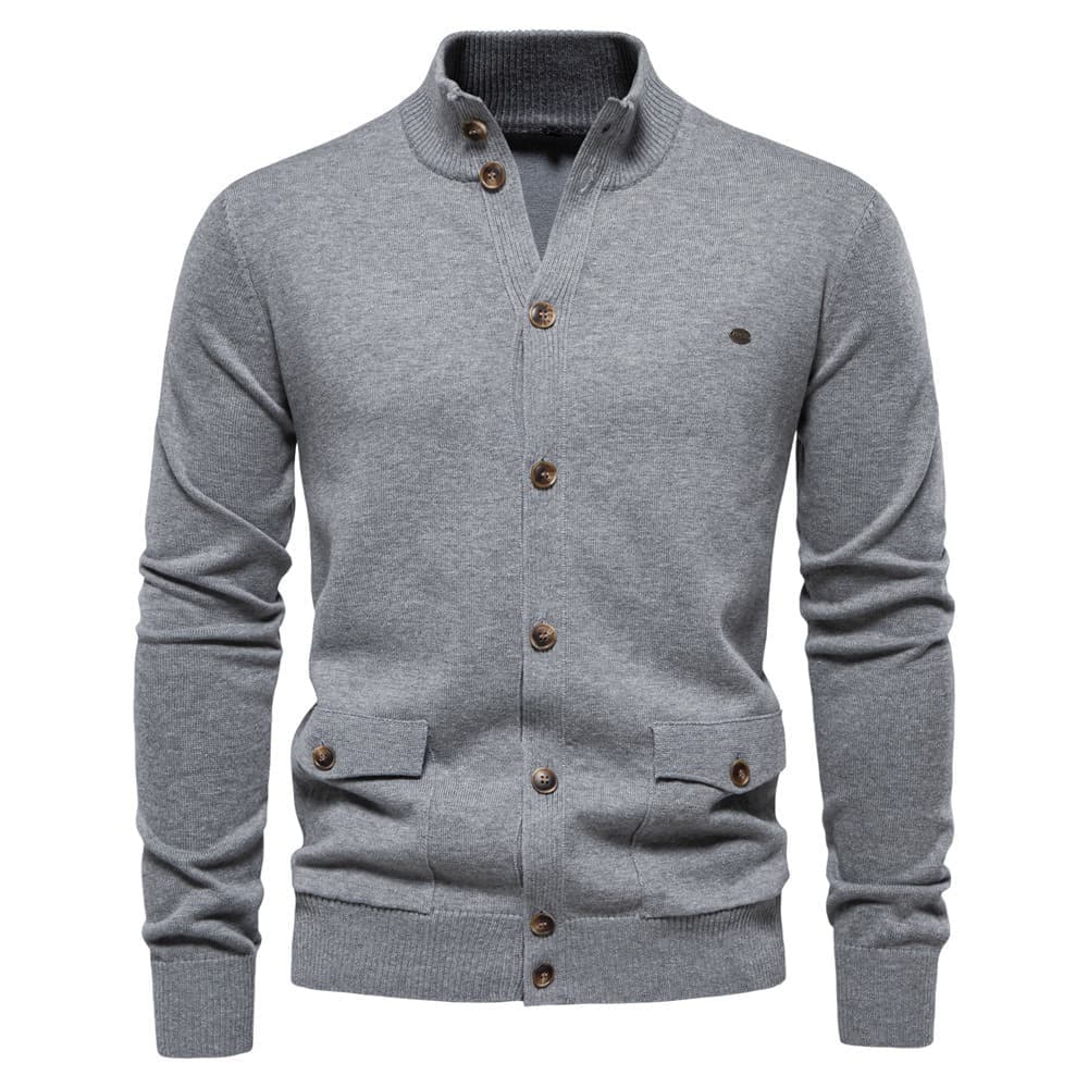 Classic Button-Up Knit Cardigan