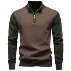 Men's Half-Zip Collar Cotton Sweater
